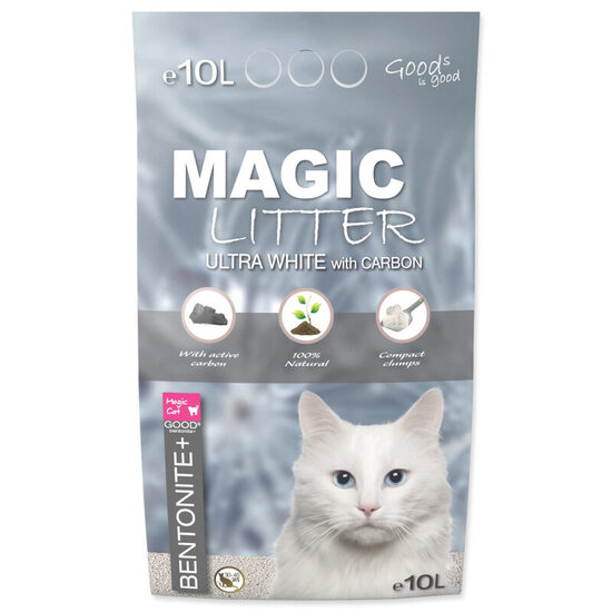 MAGIC LITTER Bentonite Ultra White with Carbon 10L
