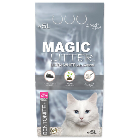 MAGIC LITTER Bentonite Ultra White with Carbon 5L
