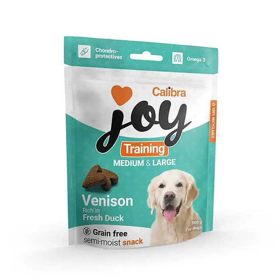 Calibra Joy Dog Training M&L Venison&Duck 300g 