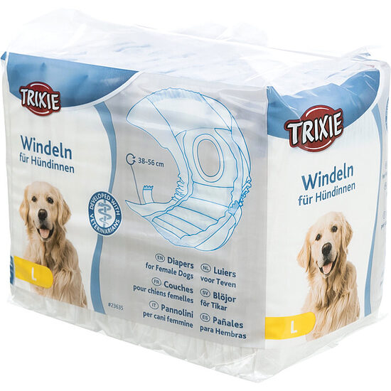 Памперсы для собак - Trixie Diapers for dogs, L: 38–56 см, 12 шт.