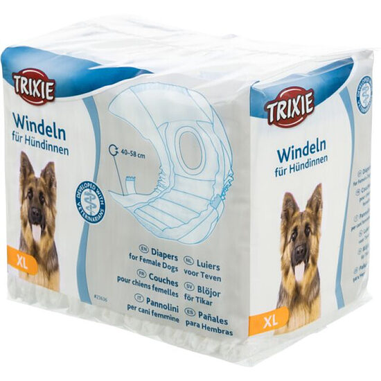 Памперсы для собак - Trixie Diapers for dogs, XL: 40–58 см, 12 шт.