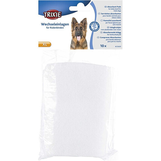 Гигиенические подкладки для собак - Trixie Pads for belly band for male dogs, XL, 10 gab.