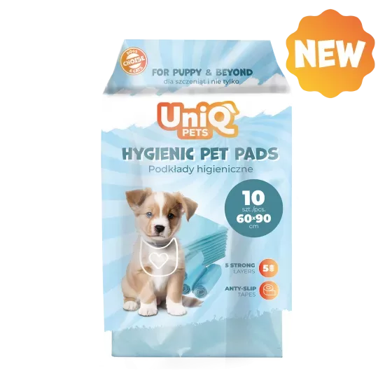 UNIQ PETS HYGIENIC PET PADS FRESHPAD colorbag 60x90cm blue 70g, 10pcs/bag 