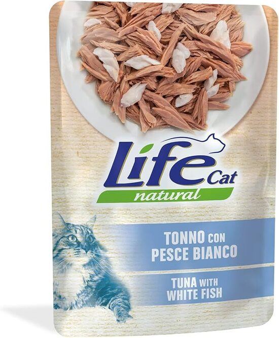 LIFE CAT NATURAL POUCH TUNA WITH WHITE FISH 70G