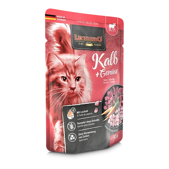 Leonardo Veal &Vegetables 85g - Консервы для котов с телятиной и овощами