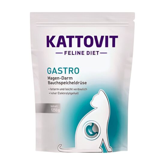 Kattovit Gastro 1.25kg - корм для аллергичных кошек с нарушениями работы желудка