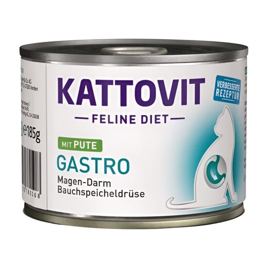KATTOVIT Gastro 185g (tītars) - Konservi kaķiem ar gremošanas traucējumiem
