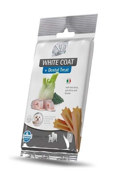 N&D DOG TREAT DENTAL SEABASS WHITE COAT Medium/Large 100g