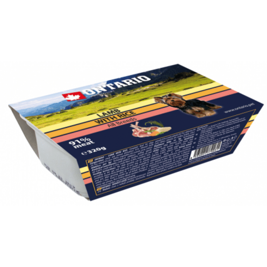Консервы для собак — Ontario Dog Alucup Lamb with vegetable, 320 г