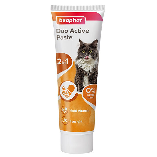 Vitaminizēta pasta kaķiem - Beaphar Duo-Active Paste For Cats, 100 g