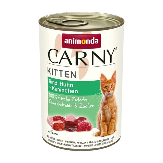 Animonda Carny Kitten 400 g  (Trusis, liellops, cālis)  - konservēta barība kaķēniem