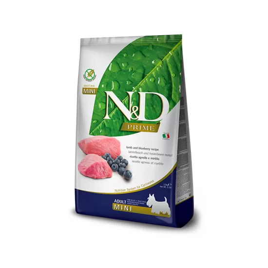 N&D DOG PRIME LAMB BLUEBERRY ADULT MINI 800g