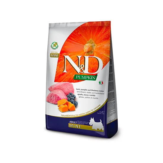 N&D DOG PUMPKIN LAMB BLUEBERRY ADULT MINI 