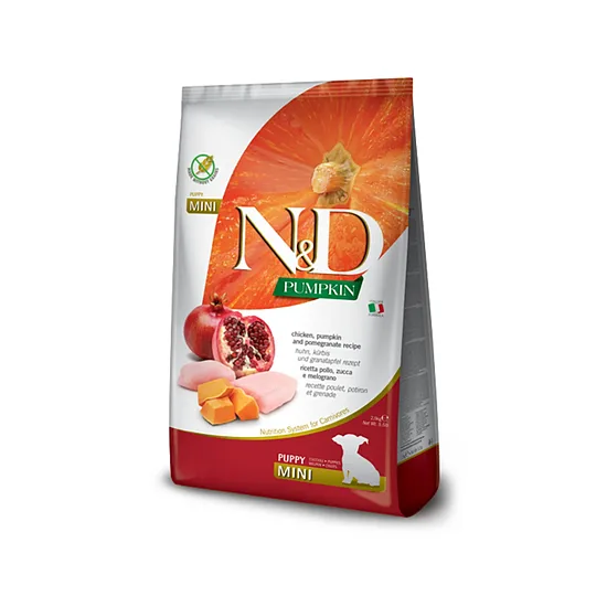 N&D DOG PUMPKIN CHICKEN POMEGRANATE PUPPY MINI  7kg