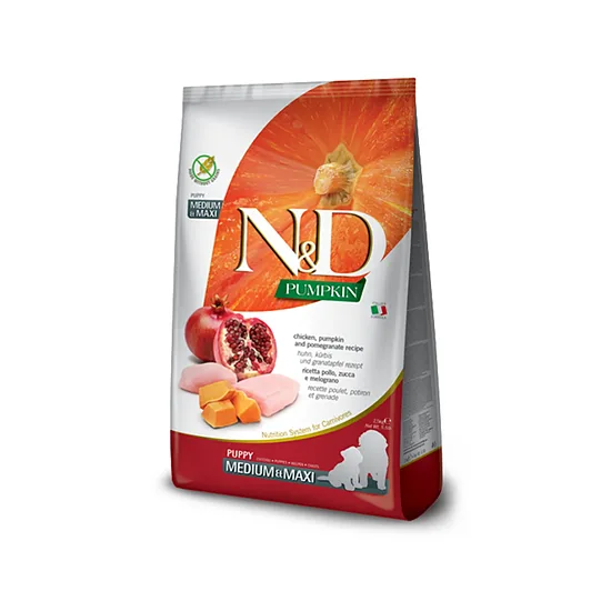 N&D DOG PUMPKIN CHICKEN POMEGRANATE PUPPY MEDIUM MAXI 12 kg