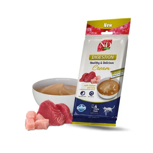 N&D CAT CREAMY QUINOA DIGESTION CHICKEN & TUNA 60G N4 