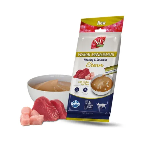 N&D CAT CREAMY QUINOA WEIGHT MANAGEMENT CHICKEN & TUNA 60G N4 
