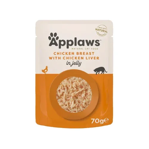 APPLAWS CAT POUCH КУРИНАЯ ПЕЧЕНЬ В ЖЕЛЕ 70Г 