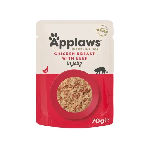 APPLAWS CAT POUCH CHICKEN BEEF JELLY 70G 
