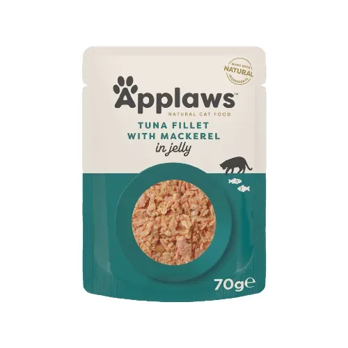 APPLAWS CAT POUCH ЖЕЛЕ ТУНЦА СКУМБРИЯ 70Г 