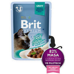 Brit Premium Cat Delicate Fillets in Gravy with Beef 85 g консервы для кошек
