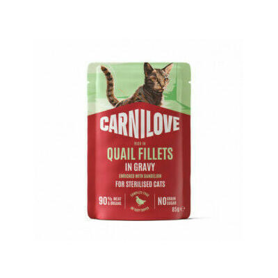 Carnilove Cat Pouch Gravy rich in Quail enriched with Dandelion консервы для кошек 85 г