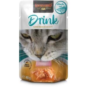 Leonardo DRINK Atlantic Code 40 g - zupa kaķiem ar atlantijas mencu 