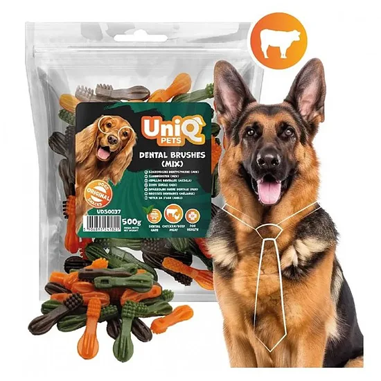 UNIQ PETS dog snacks 500g dental brushes (mix) - suņu uzkodas zobu birstes (mix)