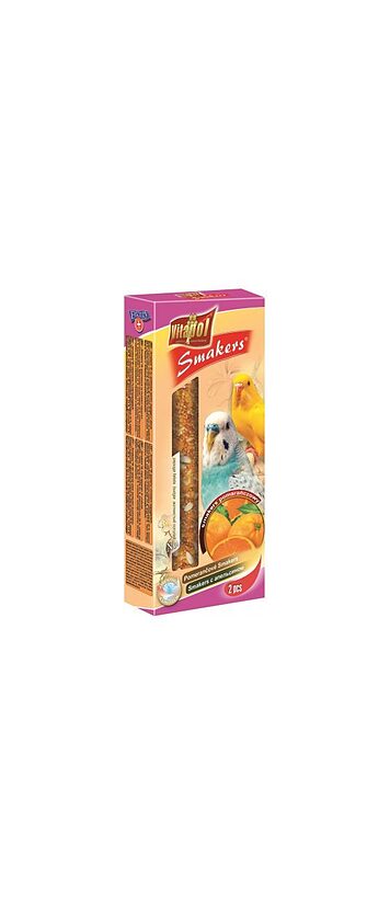STANDARD Smakers orange for budgie 2 шт. 90 г — палочки Vitapol с апельсином для волнистых попугаев.