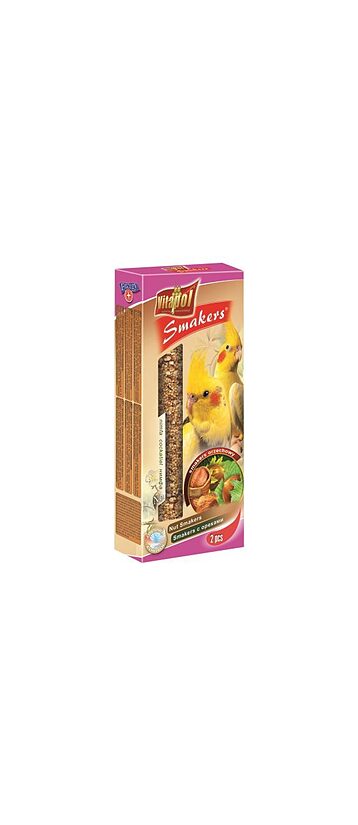 STANDARD Smakers nut for cockatiel 2pcs 90g - Vitapol Nūjiņas ar riekstiem vidējiem papagaiļiem.