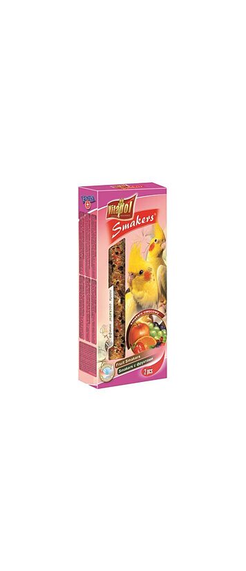 STANDARD Smakers fruit for cockatiel 2 шт. 90 г — палочки Vitapol с фруктами для средних попугаев.