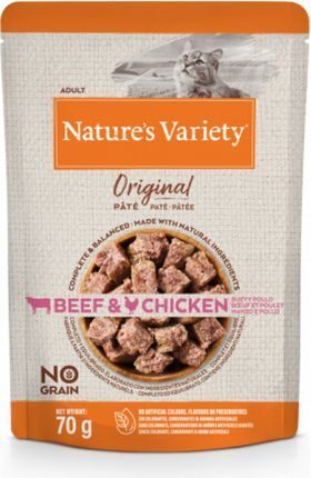 Nature's Variety Cat Original Beef and Chicken 70g - Konservi ar liellopu un vistu pieagušiem kaķiem