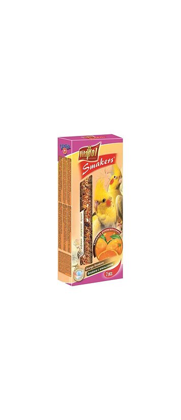 STANDARD Smakers orange for cockatiel 2pcs 90g - Vitapol nūjiņas ar apelsīnu vidējiem papagaiļiem.