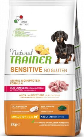 Natural Trainer DOG SENSITIVE NO GLUTEN ADULT MINI RABBIT 2 KG 