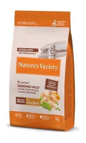 Nature's Variety Cat Healthy Grain Adult Sterilized Chicken 7Kg -  sausa barība pieaugušiem sterilizētiem kaķiem (ar vistu) 