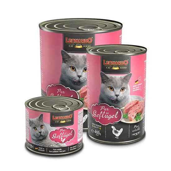 LEONARDO CAT CHICKEN PURE - KONSERVI KAĶIEM AR VISTAS GAĻU