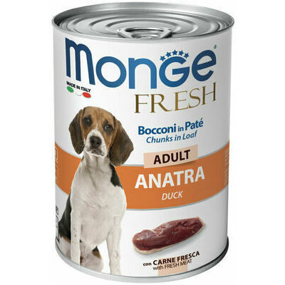 	 Monge Dog Fresh Adult Chunks in Loaf with Duck 400 g