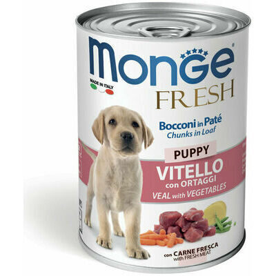 	 Monge Dog Fresh Puppy Chunks in Loaf Veal with Vegetables 400 g