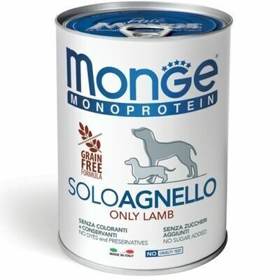 Monge Monoproteinic Pate 100% lamb 400 gr - консервы ждя собак
