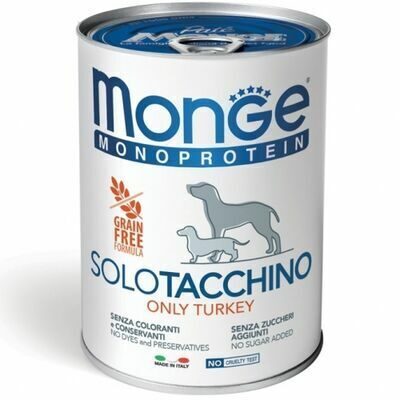 Monge Monoproteinic Pate 100% turkey 400 gr - консервы для собак