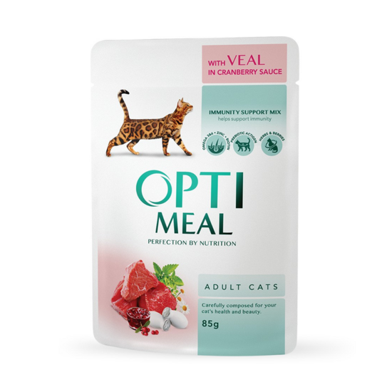 OPTIMEAL CAT with Veal in cranberry sauce 85 g