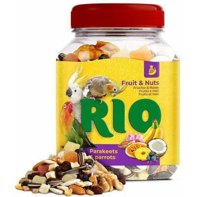 RIO Fruit & Nuts Mix 160 г — дополнительный корм для маленьких попугаев