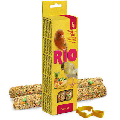 RIO палочки для канареек с тропическими фруктами 2x40 г — палочки с тропическими фруктами для канареек