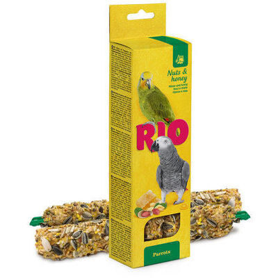 RIO палочки для попугаев с медом и орехами 2x90 г - дополнительный корм для декоративных птиц