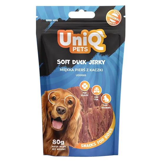 UNIQ PETS dog snacks soft duck jerky - gardums suņiem mīkstas pīles fileja 80g