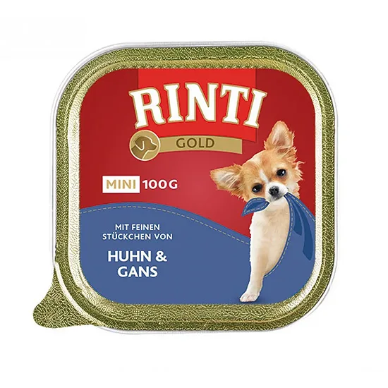 Konservi suņiem Rinti Gold Mini Huhn & Gans ar vistu un zosi (100g)