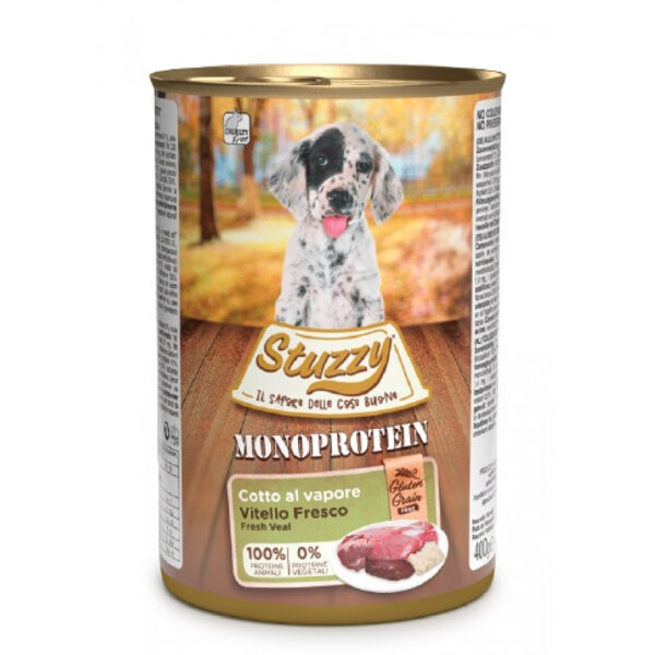 Stuzzy Monoprotein Grainfree Fresh Veal Puppy, 400g - беззерновая тушеная свежая телятина для щенков