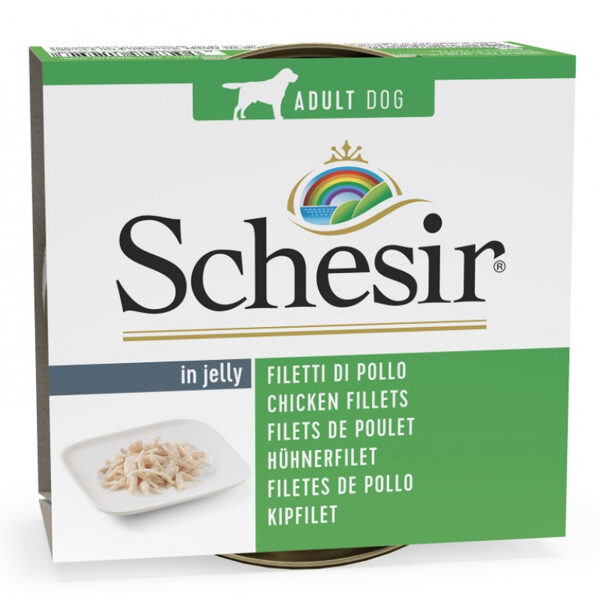 SCHESIR Dog Chicken Fillets in Jelly, 150g - куриное филе в желе