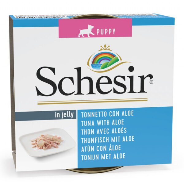 SCHESIR Puppy Tuna with Aloe in Jelly, 150g - тунец и алоэ в желе для щенков