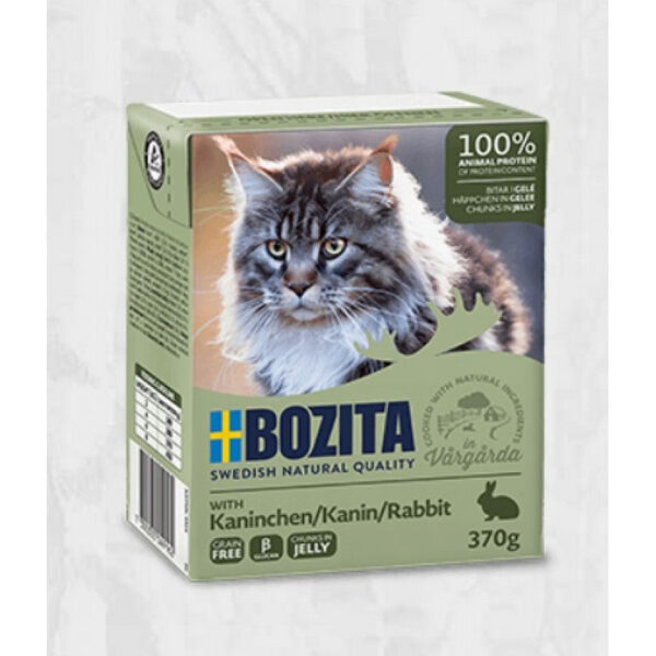 Bozita Rabbit Jelly, 370g - bezgraudu gaļas gabaliņi ar trusi želejā